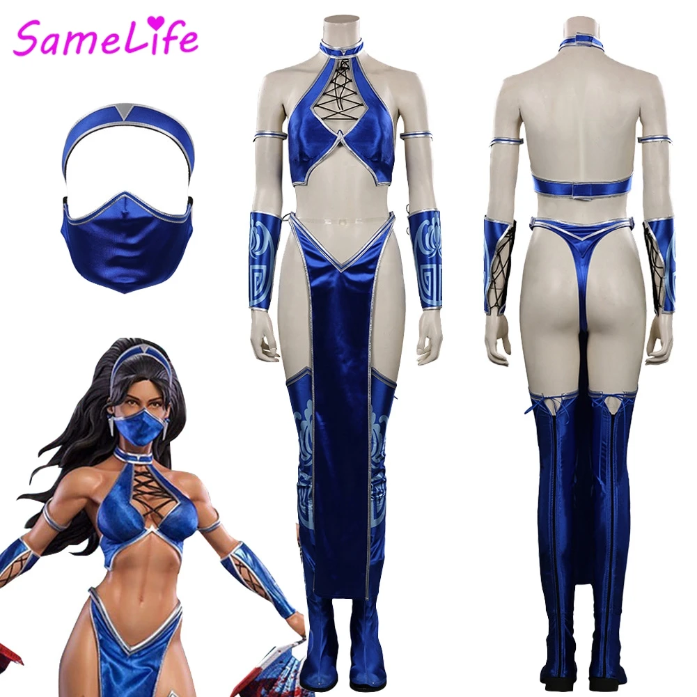 

Mortal Kombat Sexy Katana Cosplay Fantasy Clothing Anime Game MK Costume Disguise Halloween Adult Women Roleplay Party Outfits