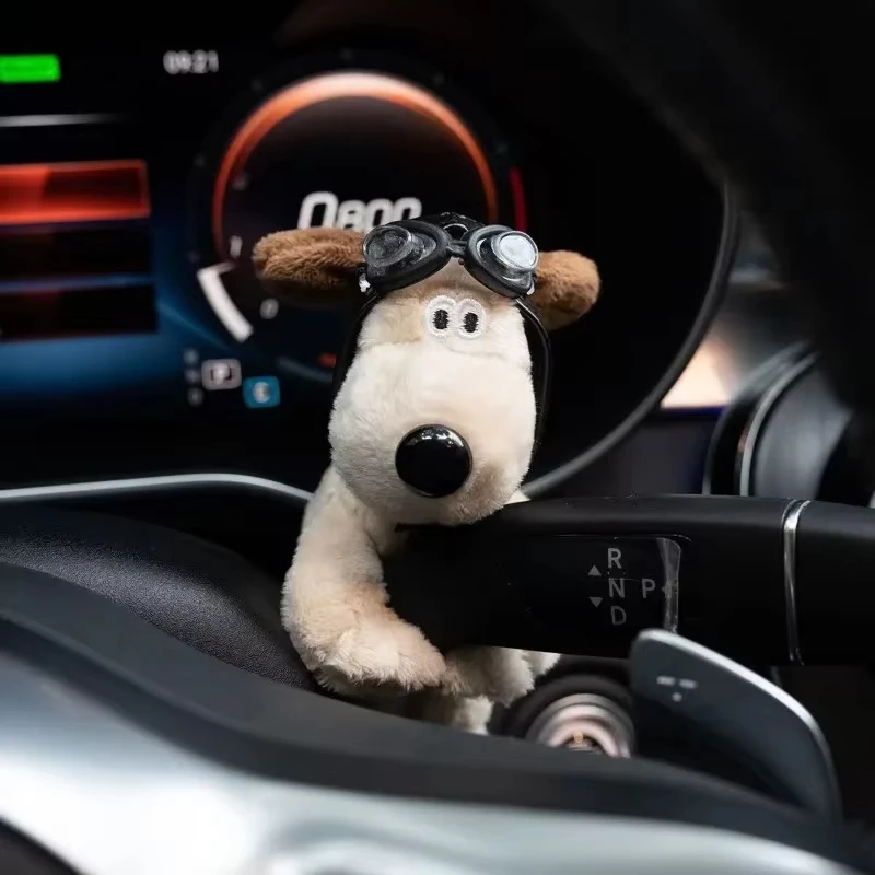 Peluche chiot embrayage décoration essuie-glace de voiture clignotant interrupteur décoration mignon chien voiture essuie-glace poupée accessoires cadeau d'anniversaire ﻿