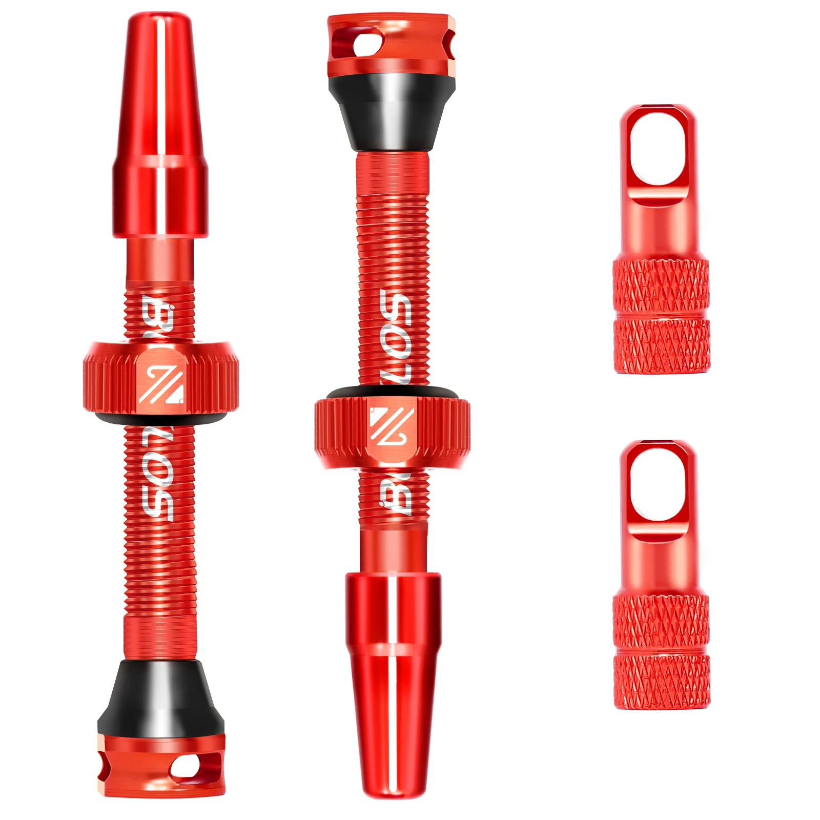 BUCKLOS Fahrrad Tubeless Ventil 40/44/55/60/80/100 MM Fahrrad Ventil Kappe Fahrrad Ventile Adapter F/V Zu A/V Rennrad Presta Ventile