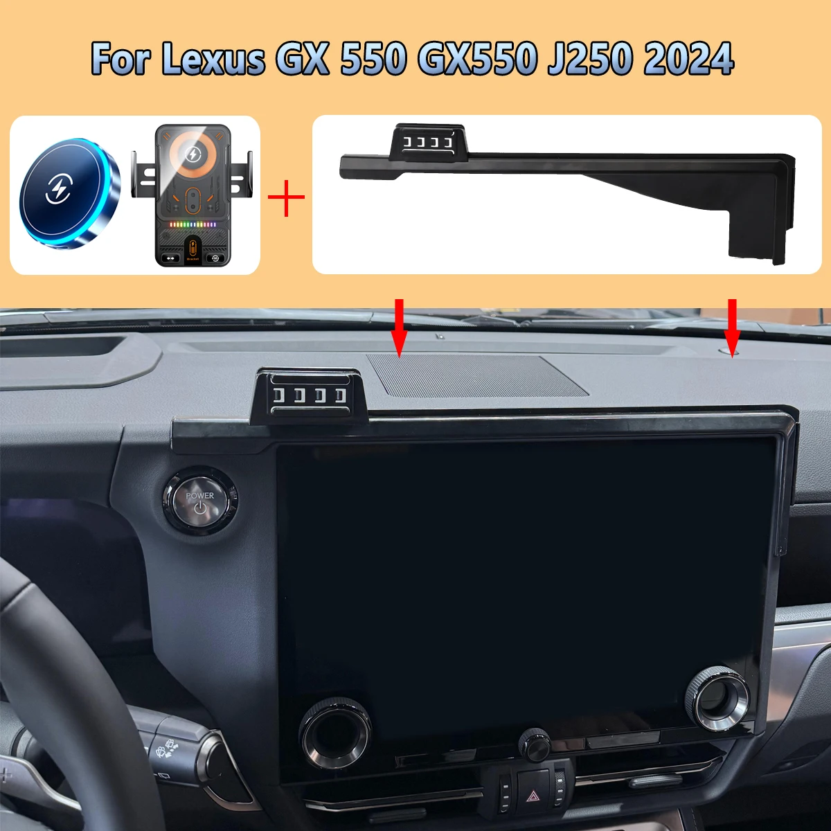 

Car Phone Screen Holder For Lexus GX 550 GX550 J250 2024 Magnetic 15W Wireless Charging For MagSafe Car phone Mount Accessories