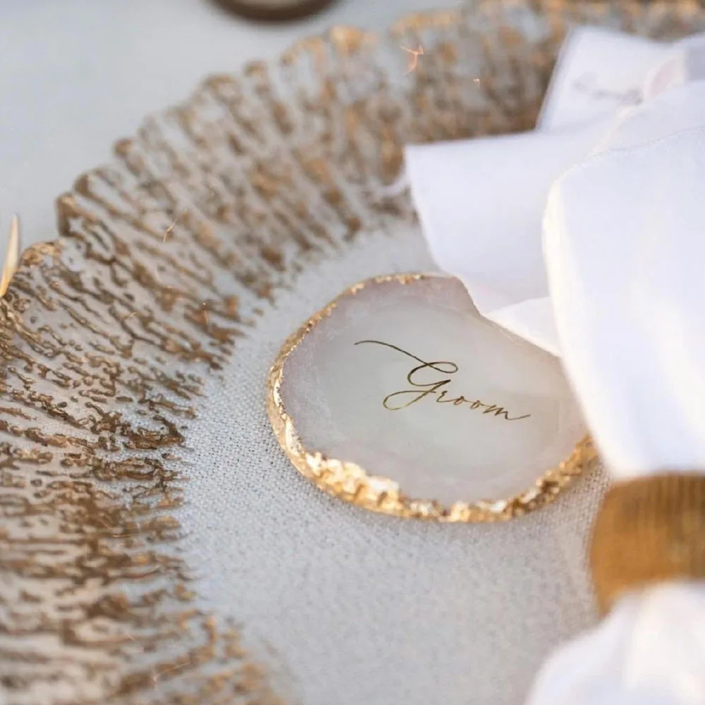 

Personalized Wedding Agate Coasters Jewellery Display Tray Couple Wedding Bridesmaids Bachelorette Party Bridal Shower Gift