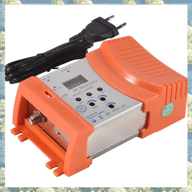 New-New HDM68 Modulator Digital RF  Modulator AV To RF Converter VHF UHF PAL/NTSC Standard Portable Modulator EU Plug