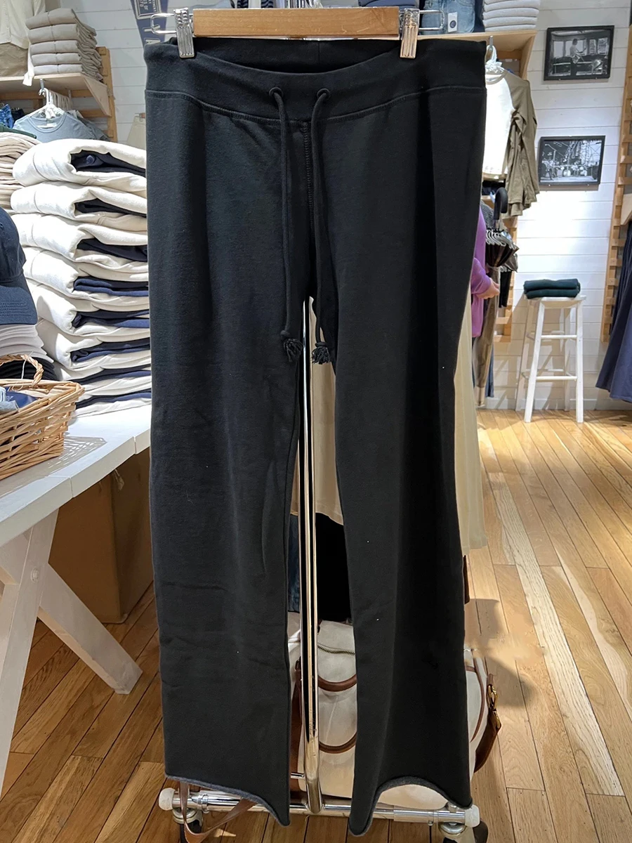 Simple Basic Solid Drawstring Joggers Sweatpants Women Spring Casual High Waist Wide Leg Pants Vintage Streetwear Loose Trousers