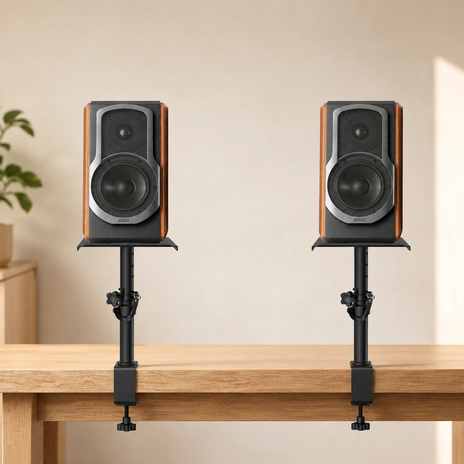 Set of 2 Desktop Clamp Speaker - Desk Setup With 2 Monitors ulasan dan harga