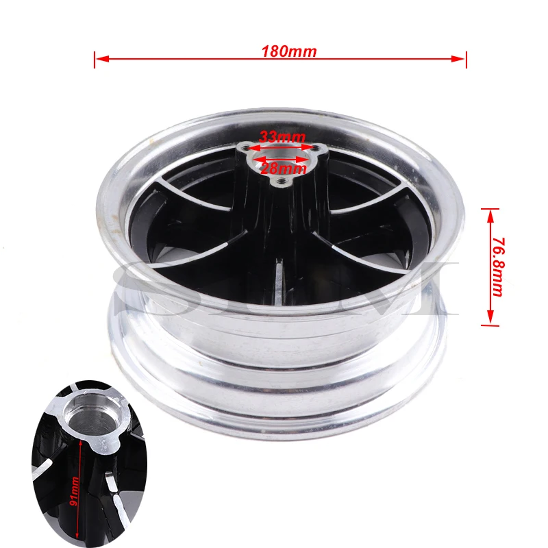 6 Inch Alumnium Alloy Disc brake Wheel Rims Hub Fit For Small Motorcycle Mini Citycoco Electric Scooter E-Bike Wheels Tyre Parts