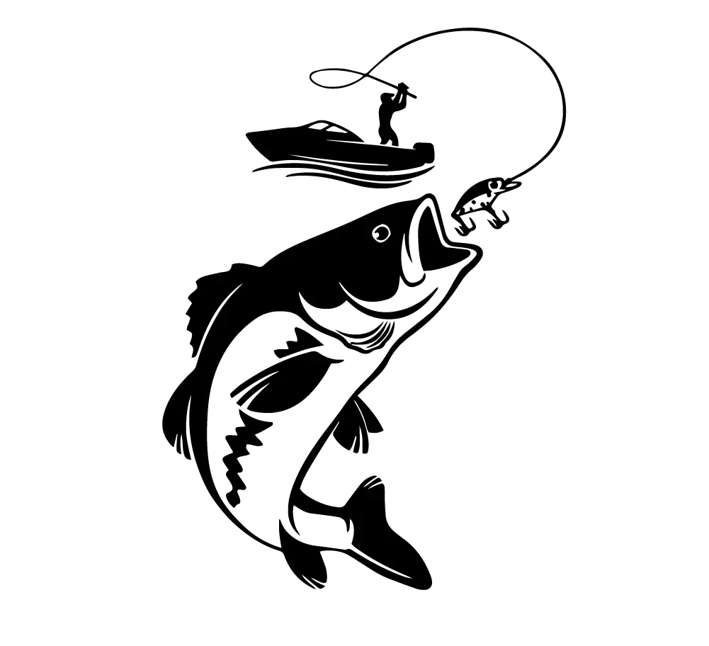 

Angler Reflective Decals - Durable PVC Boat Car Stickers - Waterproof Exterior Decoration for Fishing Vehicles Gift