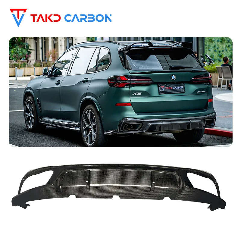 

X5 G05 LCI TAKD Style Real Car Data Development Dry Carbon Fiber Rear Bumper Diffuser Lip for bmws X5 G05 G18 LCI 2024+