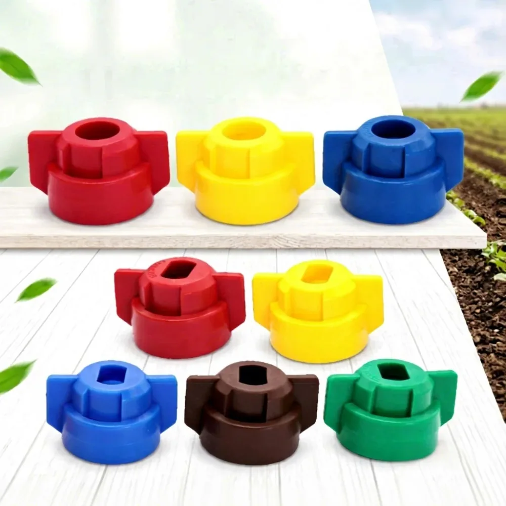 Agricultural Pesticide Spray Nozzle With Round Flat Fan Dual Caps Flat Mouth Sprayer Nozzle Orchard Garden Spraying Accessories