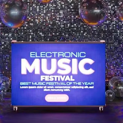 Custom Size P2.5 Flexible IP54 Waterproof 1080P DJ Booth LED Display Portable Table For Music Festival Retail Exhibition