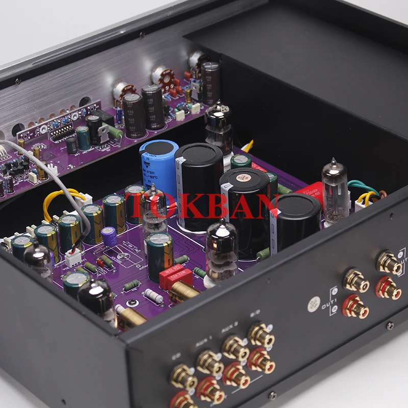 Imagem -04 - Tokban-pré-amplificador de Tubo Bluetooth Tweeter Midrange Bass Ajustável Controle Remoto Amplificação 5x Hifi Áudio Rs6 8532