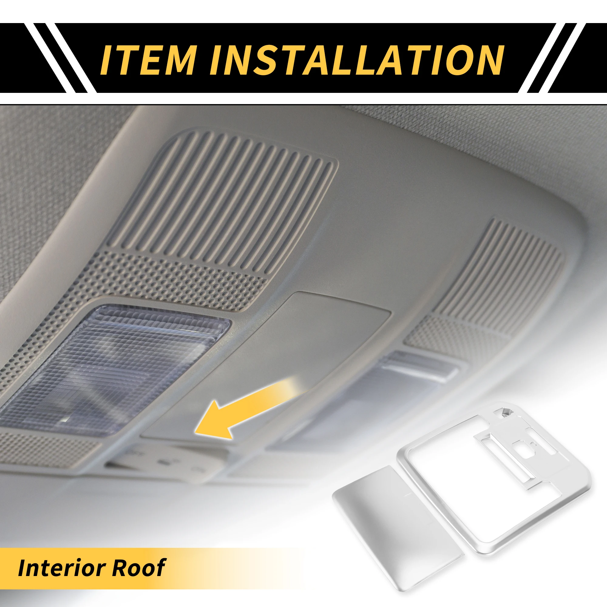 

UXCELL 1 Set Front Roof Reading Light Lamp Cover Trim for Toyota Tundra 2022-2024