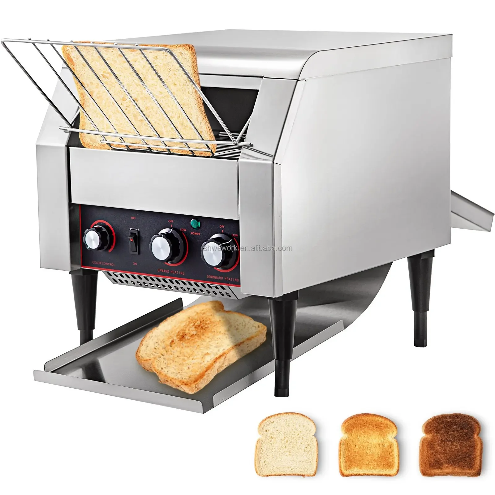 WeWork Commercial Conveyor Toaster 150 Slices / Hour and 300  Slices / Hour or Bun Bagel Bread Baked Food Industrial Toasters