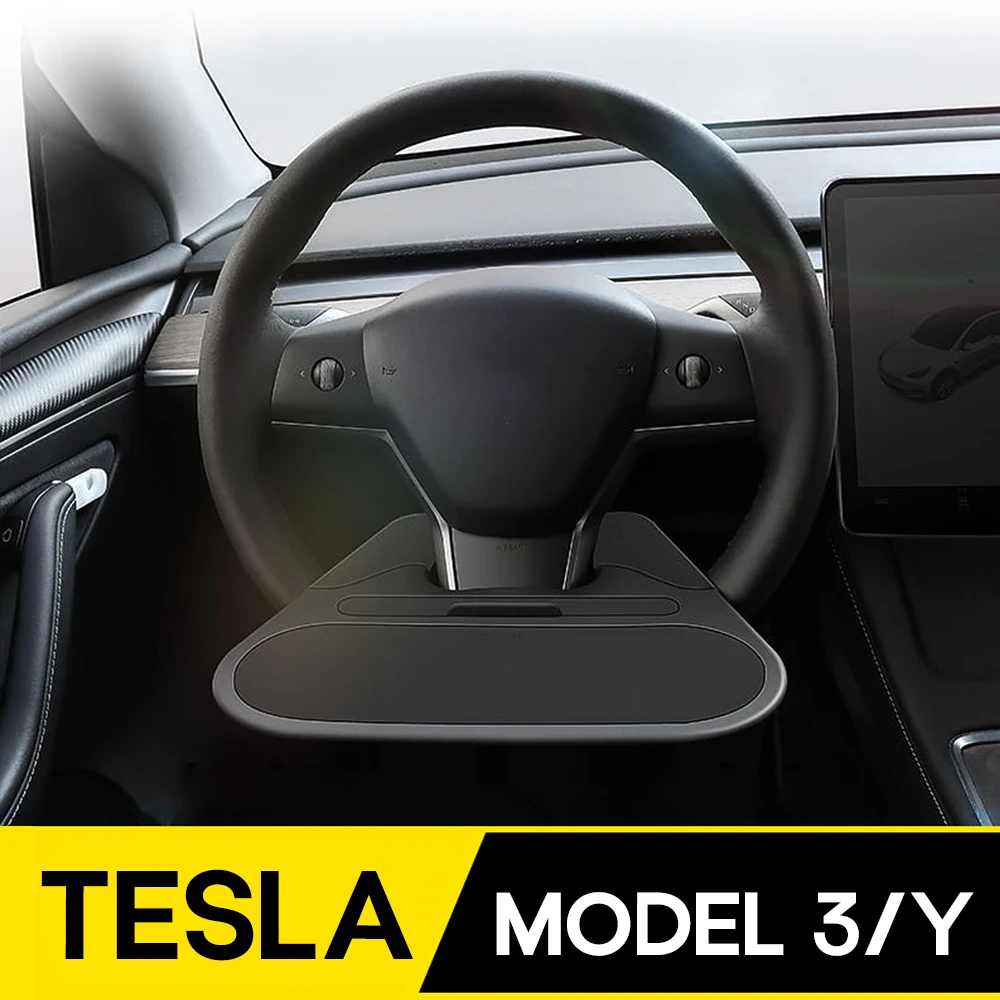 For Tesla Model 3 Y 2021 2022 2023 Car Table Steering Wheel Work Goods Holder Tray Car Laptop Computer Desk Mount Stand