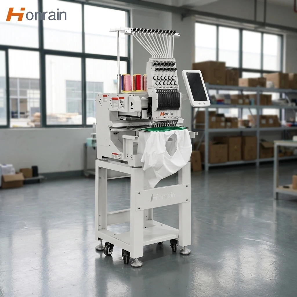 HONRAIN 9 Needles New Single Head Multi-functional Mini Embroidery Machine New Home Use