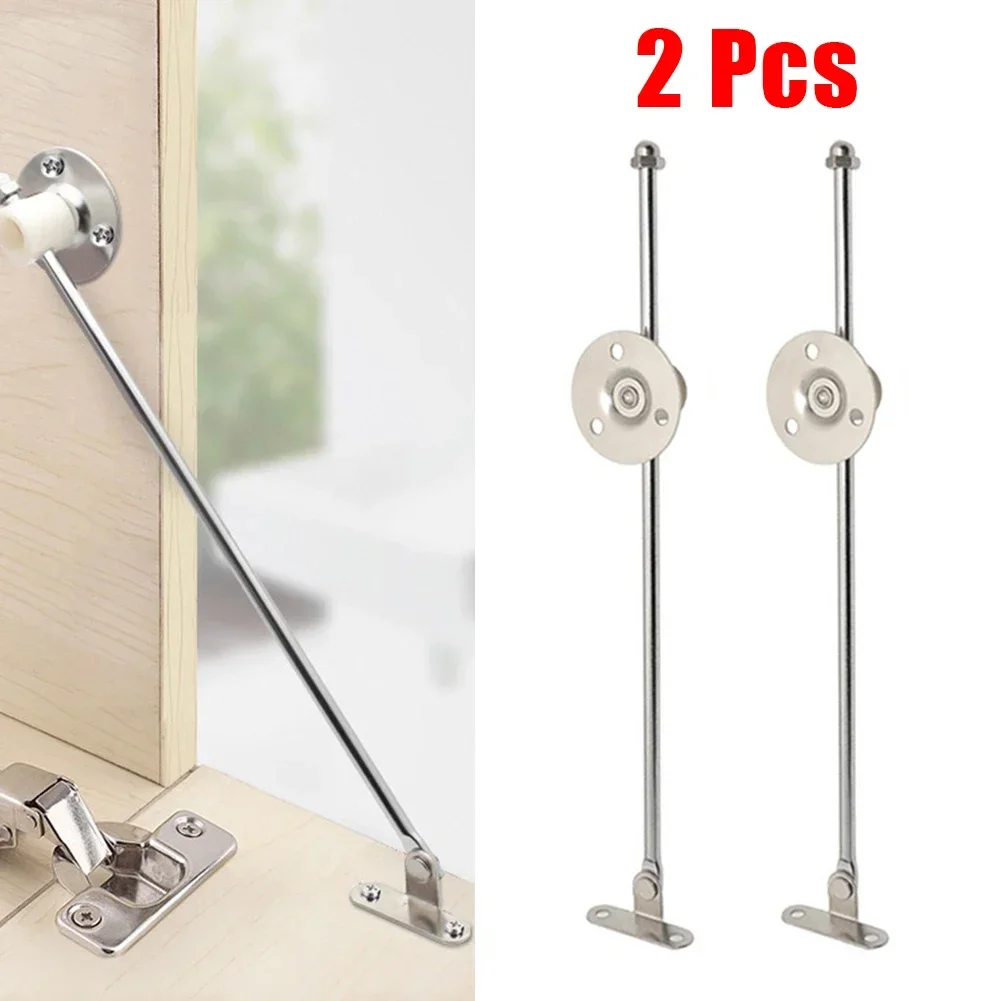 2x Door Stay Flat Door Arm Cabinet Lid Support Cupboard Door Flap Stay Hinge Down Drop Lid Sliding Rails Silver Hardware Hinges
