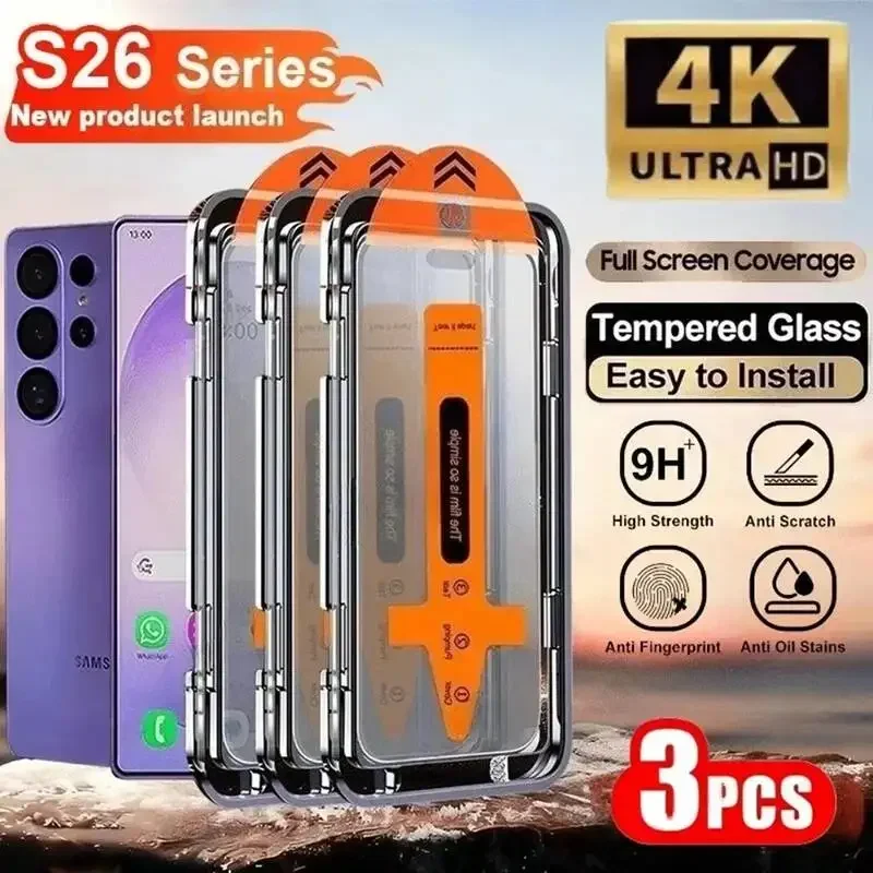 Dust Free Easy Installation Screen Protector For Samsung Galaxy Ultra S26U Galaxys26 S26 Edge Anti-Scratch HD Tempered Glass