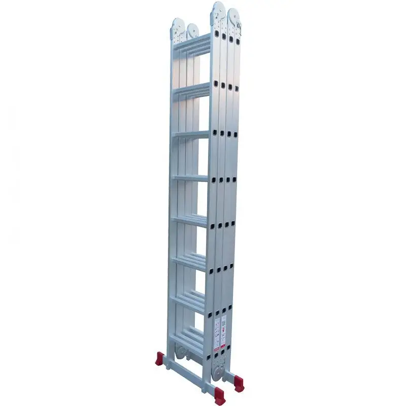 EN131 Certified Modern Aluminum Multi-Position Folding Step Ladder Industrial Telescoping Ladder for Outdoor Household Use