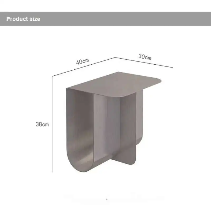 Mini Stainless Steel / Iron Sofa Side Table Designer Minimalist Living Room Modern Bedside Table Bedside Table