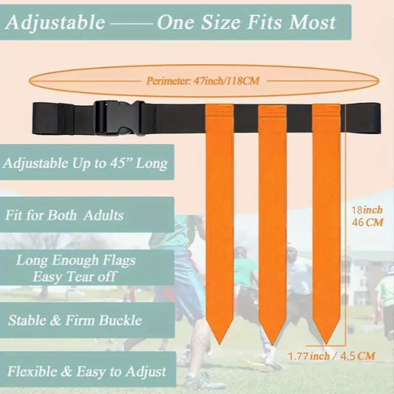 6 pz/14 pz Confezione Rugby Vita Bandiera Bandiere FlagFootballBelt Sport All'aria Aperta Non-Rushing Touchdowns Rivalry Bandiere di Formazione