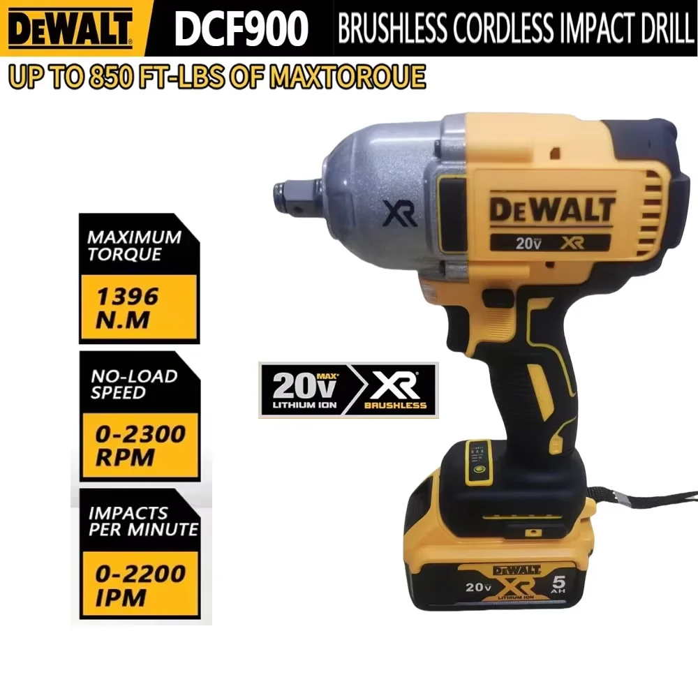 

DEWALT DCF9001/2-inch impact wrench, quality assurance, high torque, brushless cordless, DEWALT 20V power tool battery charger