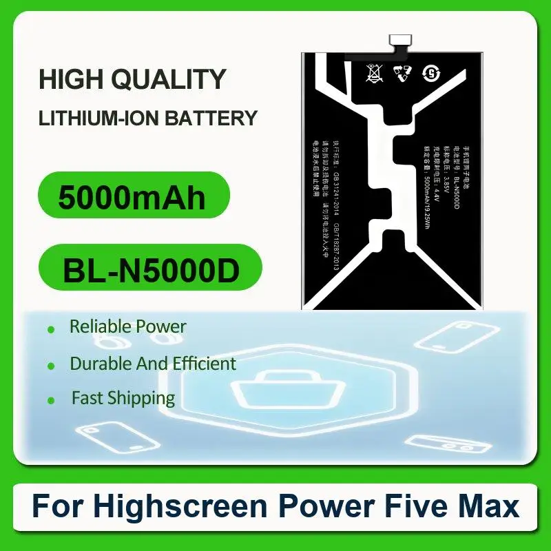 

Battery For Gionee M6 GN8003 Highscreen BL-N5000D power ice max