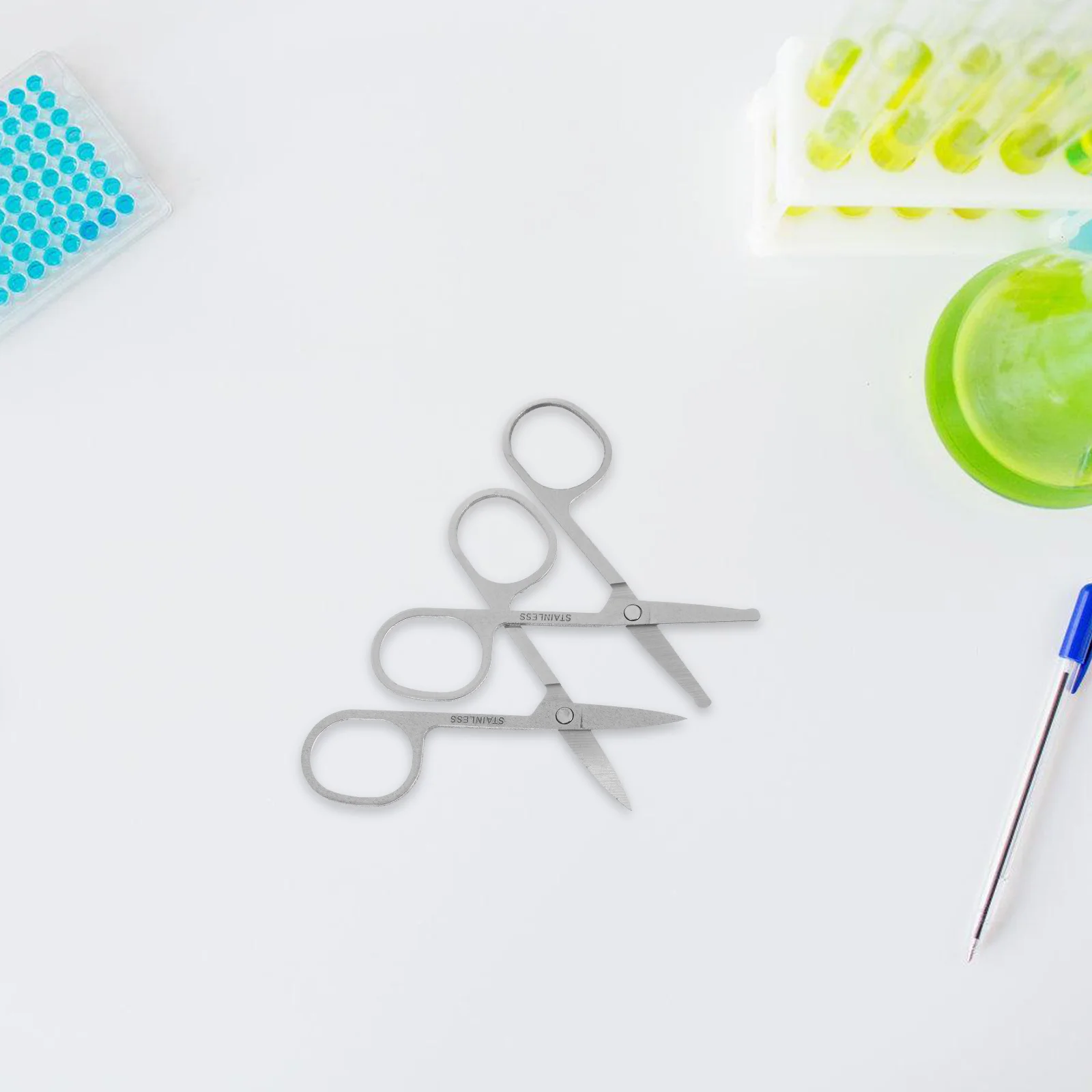 

Laboratory Scissors Education Eyebrow Shaper Trimmer Facial Small Metal Beard for Men Supplies