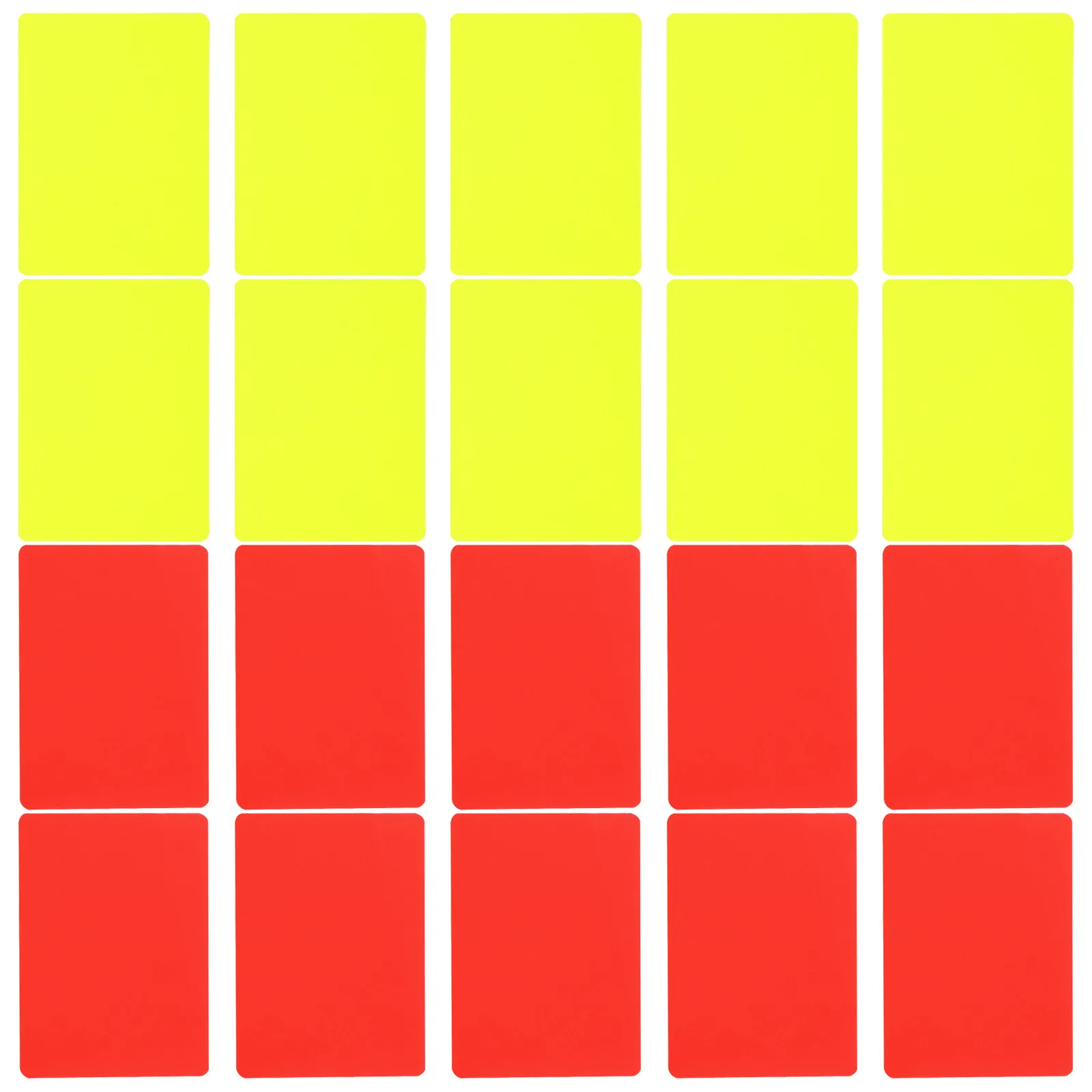 20Pcs Soccer Referee Red Yellow Cards PVC Water-Resistant Lightweight Referee Penalty Cards Official Football Match Scoring