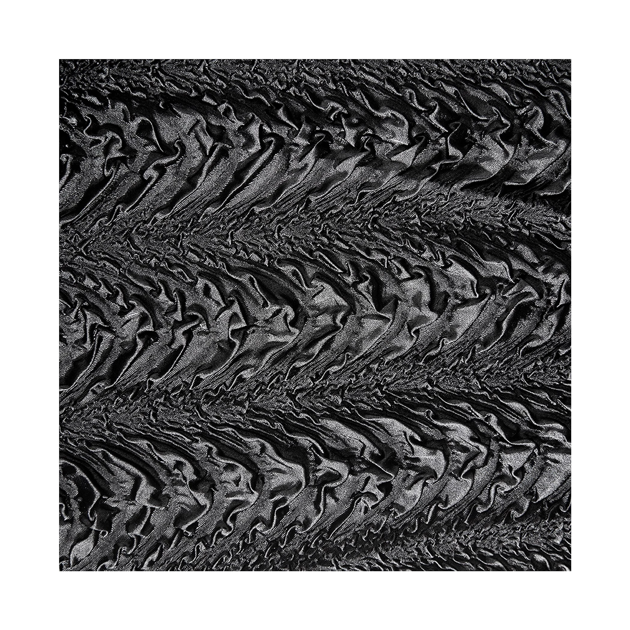 Black dragon scale three-dimensional pleated texture high temperature pleated shape skirt fashion designer fabric