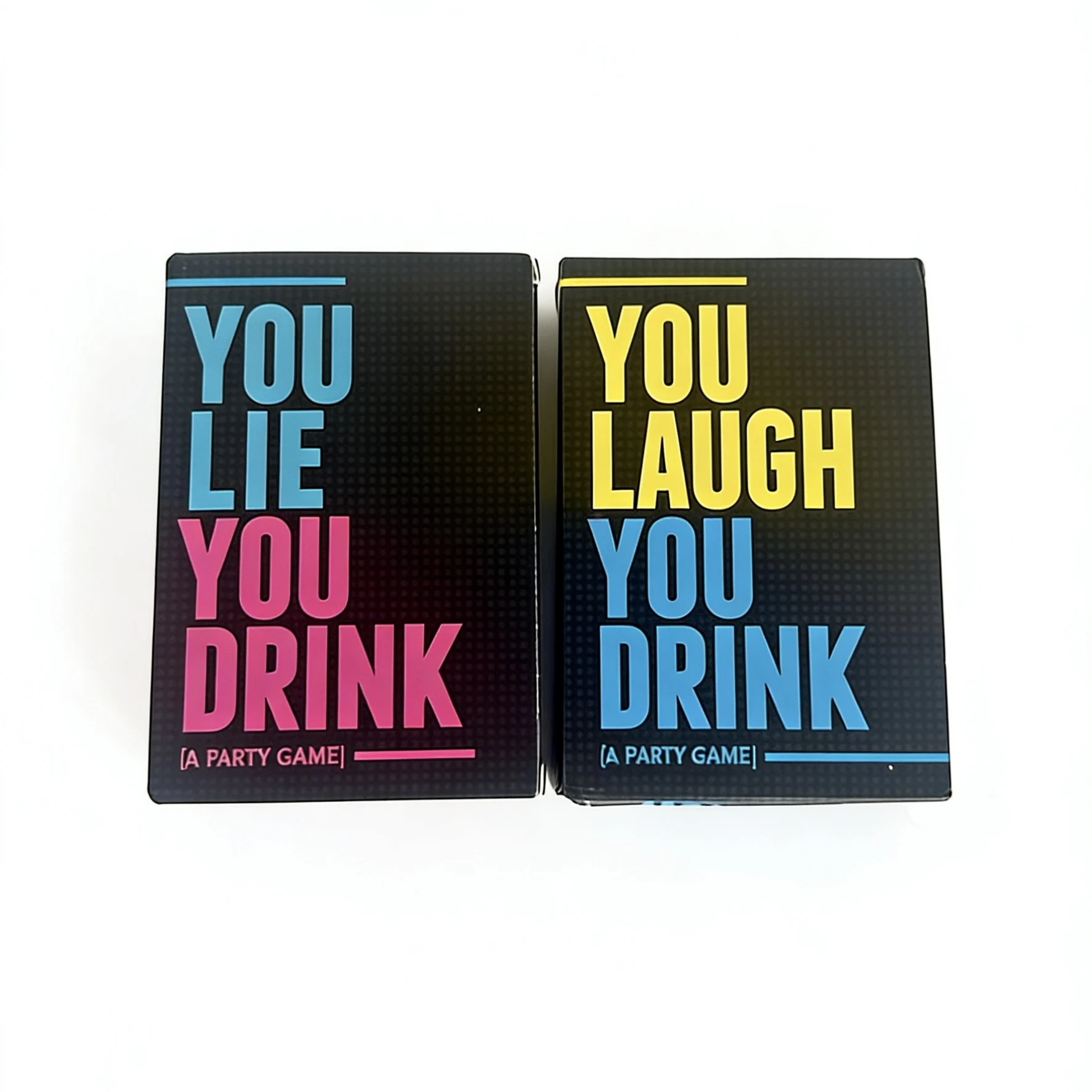 Versión en inglés de la tarjeta para beber del juego de fiesta, te ríes, te pierdas, beber. Juegos de fiesta para adultos.