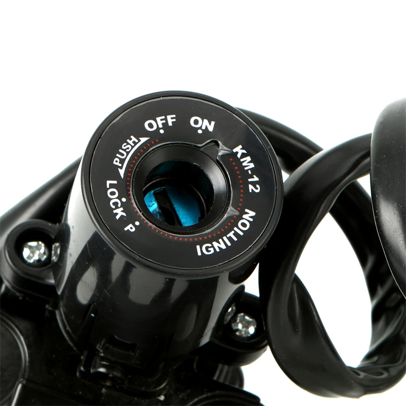 Motorcycle Ignition Switch Fuel Gas Cap Seat Lock Key Set For