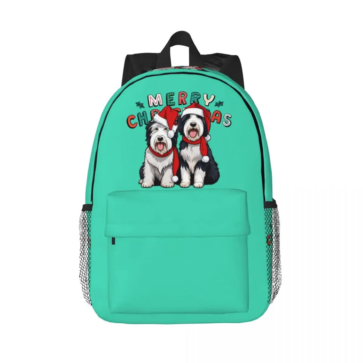 

Рождественский рюкзак для собак старой английской овчарки, Лидер продаж, рюкзак для мальчиков и девочек, сумка для книг, сумки на плечо для мужчин, женщин, детей, школьная сумка