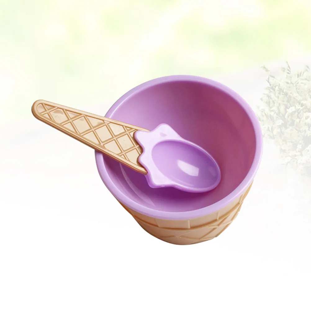

Ice Cream Bowl Set Sundae Dishes Bowls with Spoons Colorful Cute Icecream Cups for