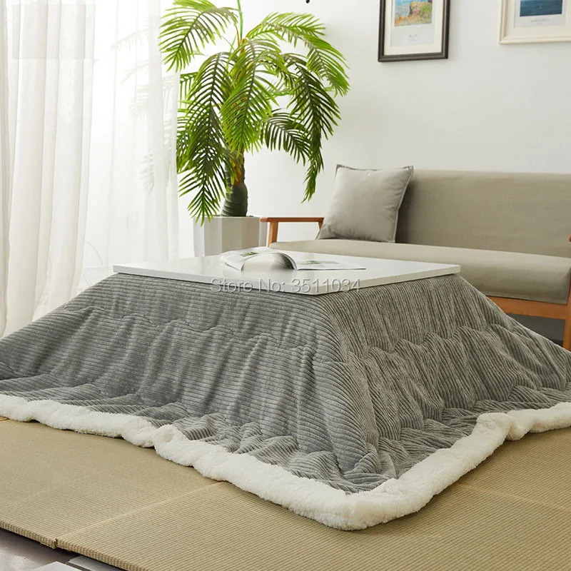 High Quality Winter Kotatsu Futon Blanket 1Pc Funto + 1Pc Carpet  190x190cm Cotton Soft Quilt For Japanese Kotatsu Heating Table