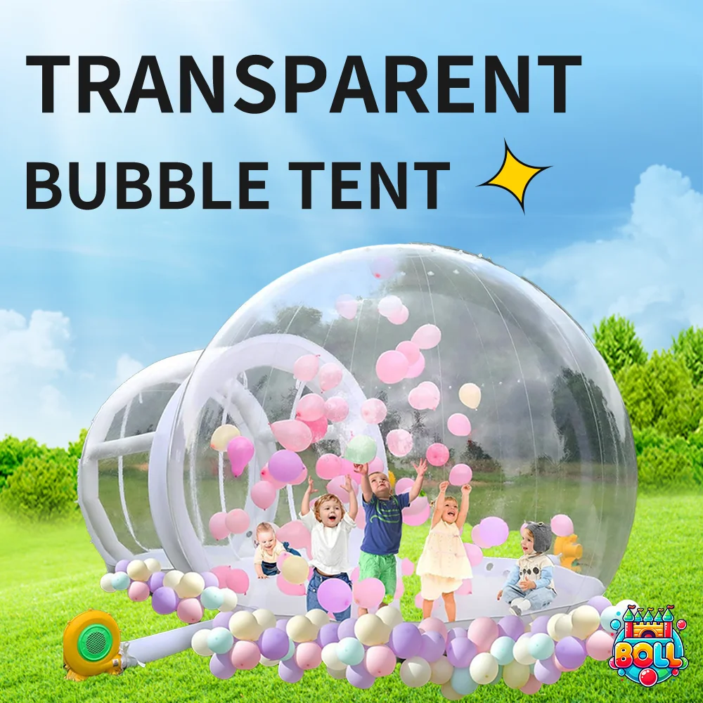 3*2.6*3m Inflatable bubble house outdoor bubble tent includes blower/protective carpet/PVC repair glue/air pump/free shipping