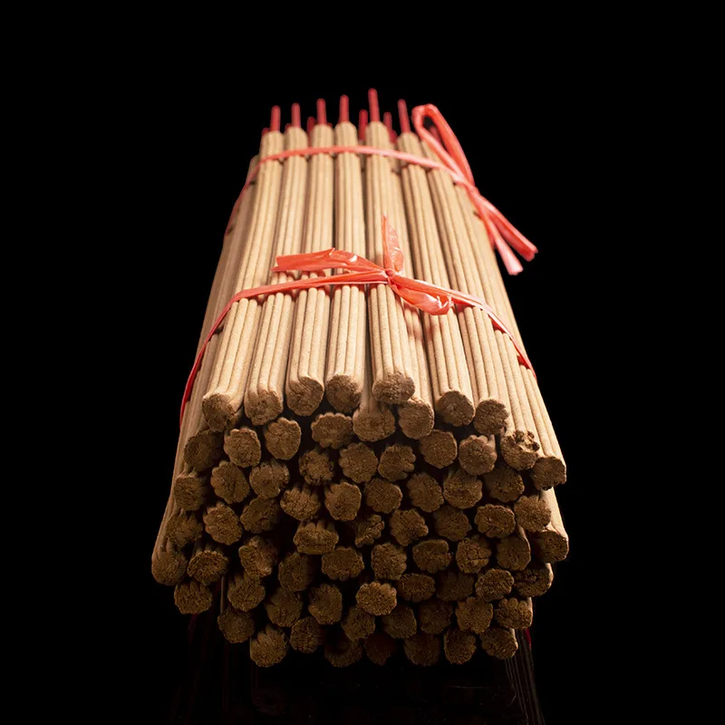 48cm Natural Sandalwood Incense Sticks 12pcs/lot 70mm Width Temples Plus Size OUDH Bamboo Stick Incense God of Wealth Fragrance