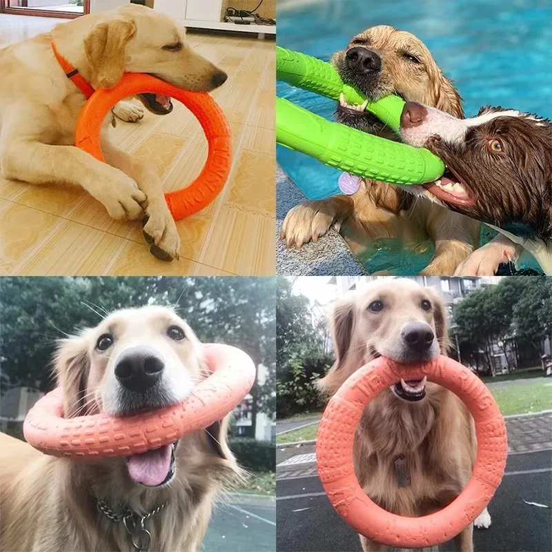 1 Stück Langlebiger Hundetrainingsring Ziehspielzeug Interaktive Welpen-Frisbee Outdoor-Spiel Spielzeug für Hunde