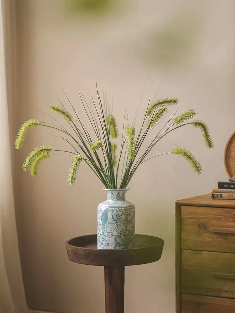 Big tail grass simulation grass dog tail grass living room single artificial flower artificial flower foliage plants living room