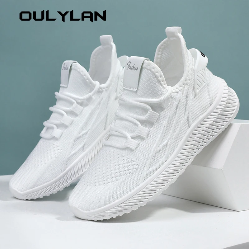 Trendy Summer Comfortable Sneakers Women Outdoor Casual Running Shoes Women's Knit Mesh Breathable Sports Shoes Red Yellow