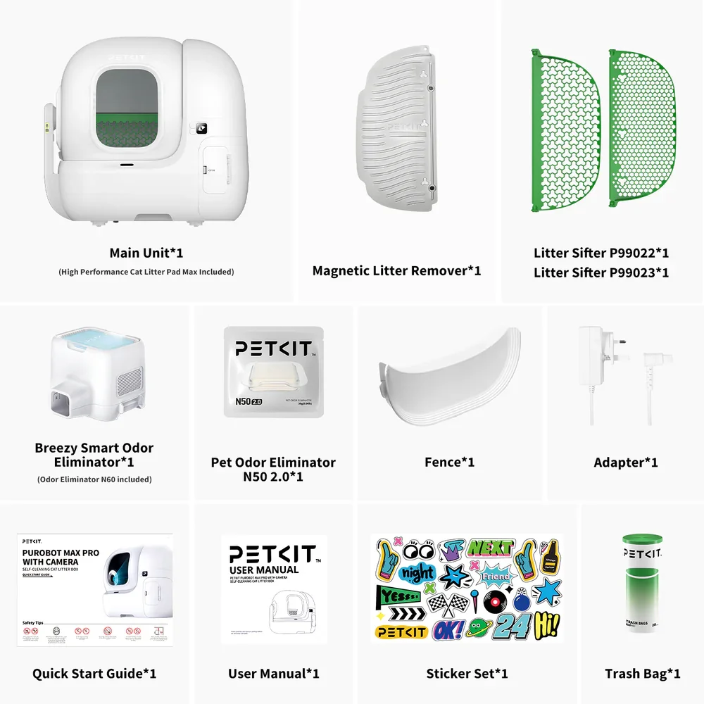 PETKIT PUROBOT MAX PRO 2 自動清掃猫トイレ AIカメラ搭載 半自動袋