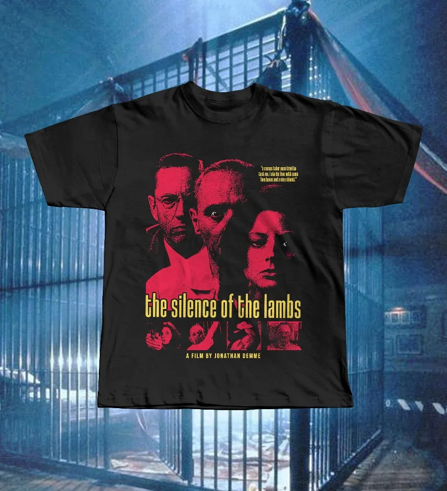Das Schweigen der Lämmer T-Shirt, Hannibal Lecter Anthony Hopkins Shirt, beliebtes Unisex-Baumwoll-T-Shirt für alle Jahreszeiten – Detail 2