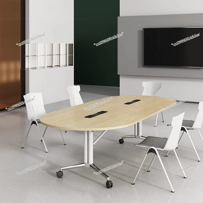 Conference Table Folding Movable New Long Training Table Live Office Computer Table Telescopic Splicing Calligraphy Painting