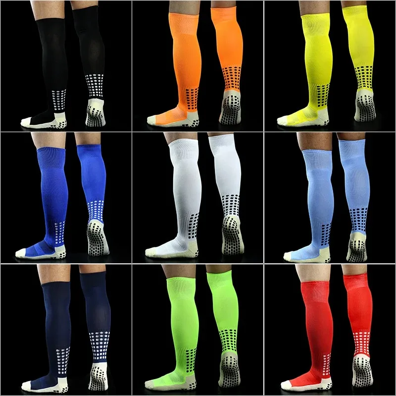 

2026 New Unisex Over-the-Calf Grip Soccer Socks Honeycomb Mesh Breathable Non-Slip Rubber Dots High Elastic Football Socks