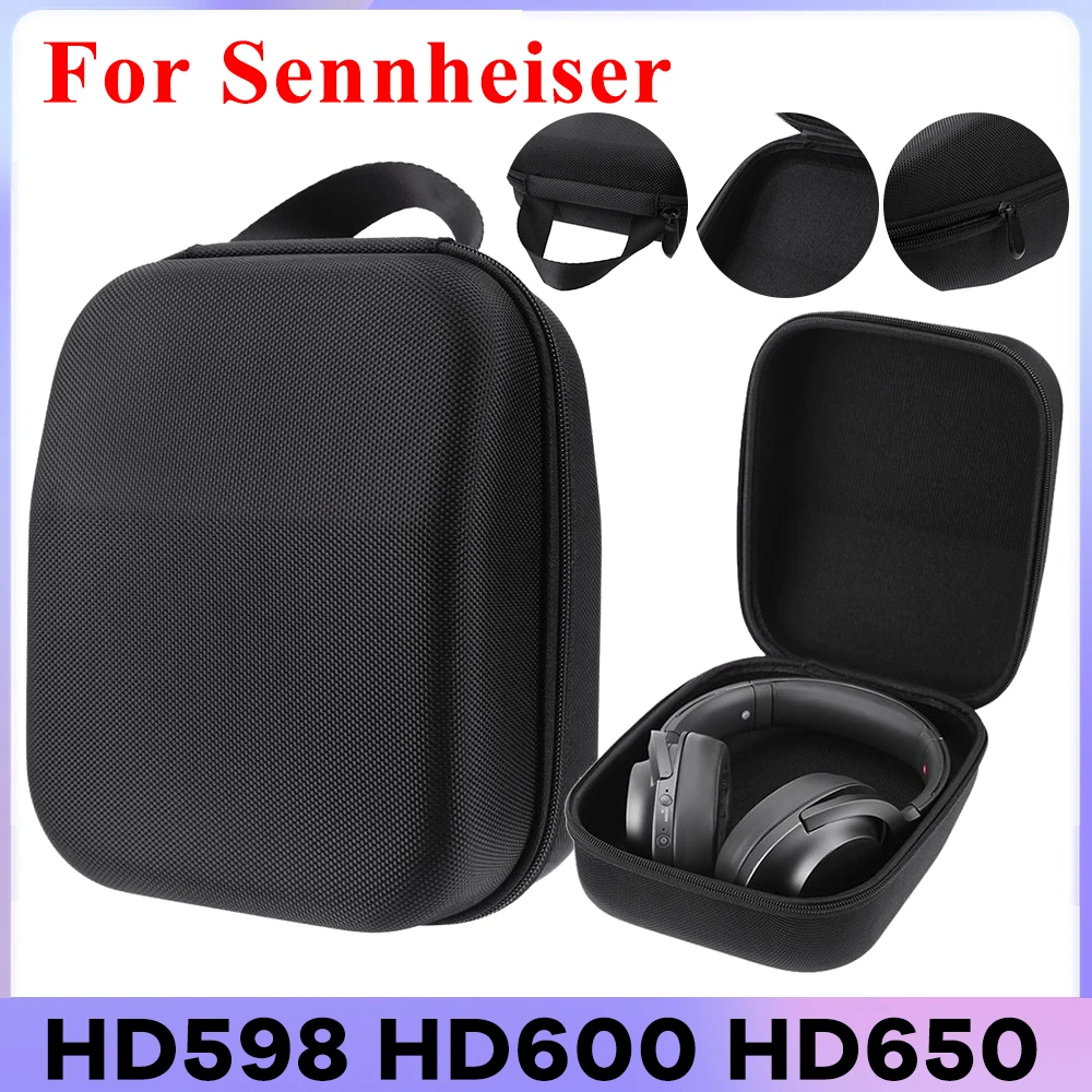 Hard Shell Storage Case Travel Box for Sennheiser HD598 HD600 HD650 Headphones EVA Hard Case Headset Carrying Storage Pouch Bag