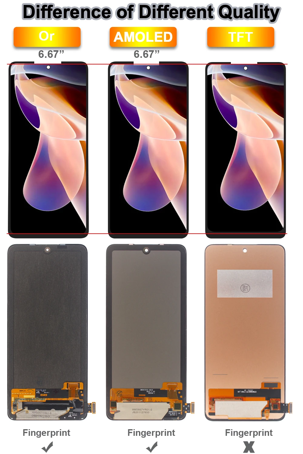 Wyświetlacz AMOLED LCD do Xiaomi Redmi Note 11 Pro Plus 5G 21091116UG, ekran dotykowy LCD do Redmi Note11 Pro+ 5G z ramką — zdjęcie produktu 2