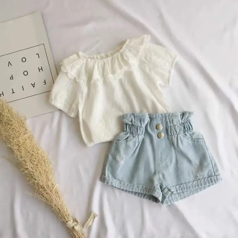Girls Shorts Denim 2026 New Fashion Summer High-waist Bubble Baby Thin Pants Trendy Toddler Loose Versatile Hot Pants