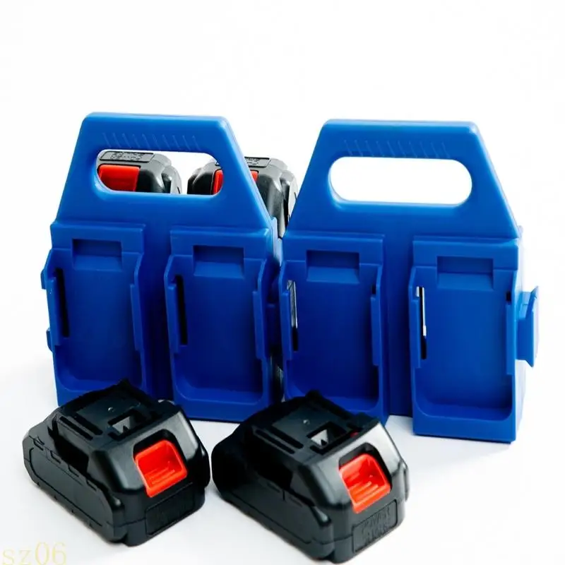 Q2Q4 Lightweight Battery Storage Rack Impact Resistant Multiple Unit Capacity Ergonomic Handle For Garage Construction Site