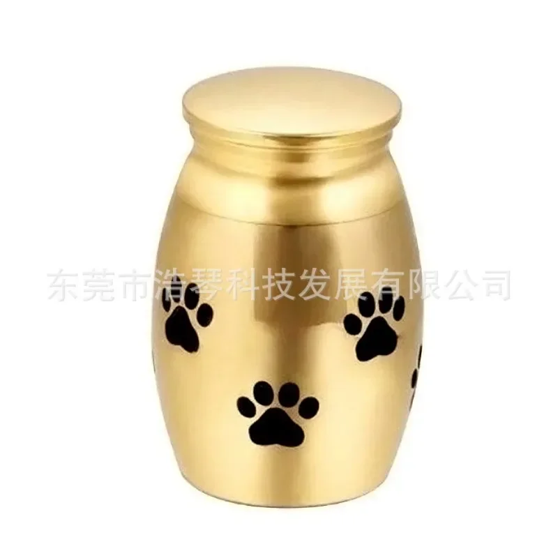 5 Colors Pet Cremation Urns Stainless Steel Ash Memorial Container Puppy Paw Dog Cat Perfect Resting Place Caskets Cat Memorial