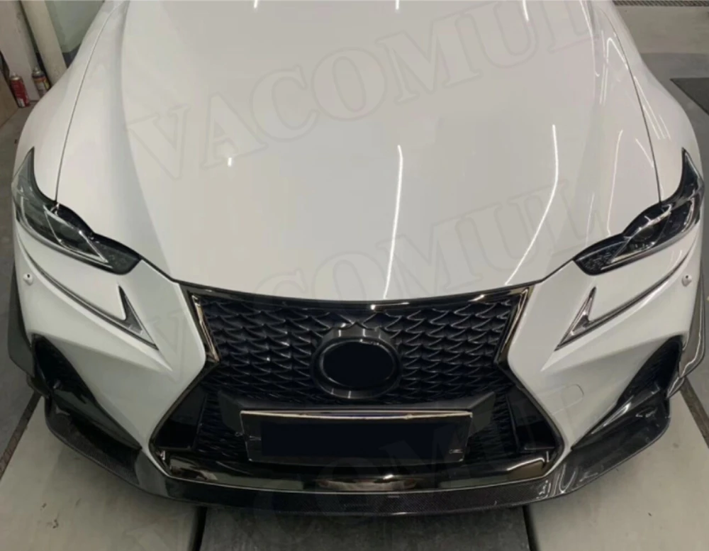 

2Pcs Carbon Fiber Auto Car Side Headlights Eyelids Eyebrows Trim Cover for Lexus IS300 IS350 F Sport Sedan 2017-2019 FRP
