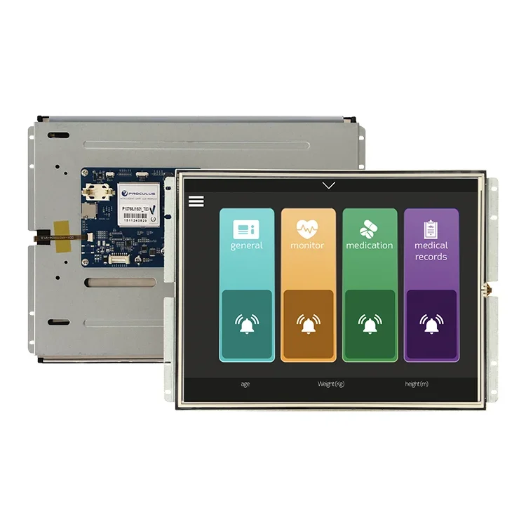 Proculus  Customizable 15.1 Inch 1024*768 uart Lcd display Industrial Touch Screen tft display lcd module for beauty industry