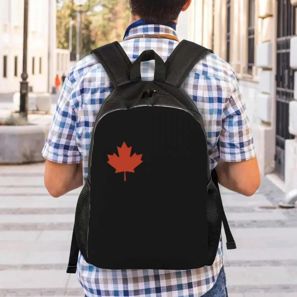 Customized Flag Of Canada Backpacks Women Men Fashion Bookbag for School College Canadian Patriotic Bags